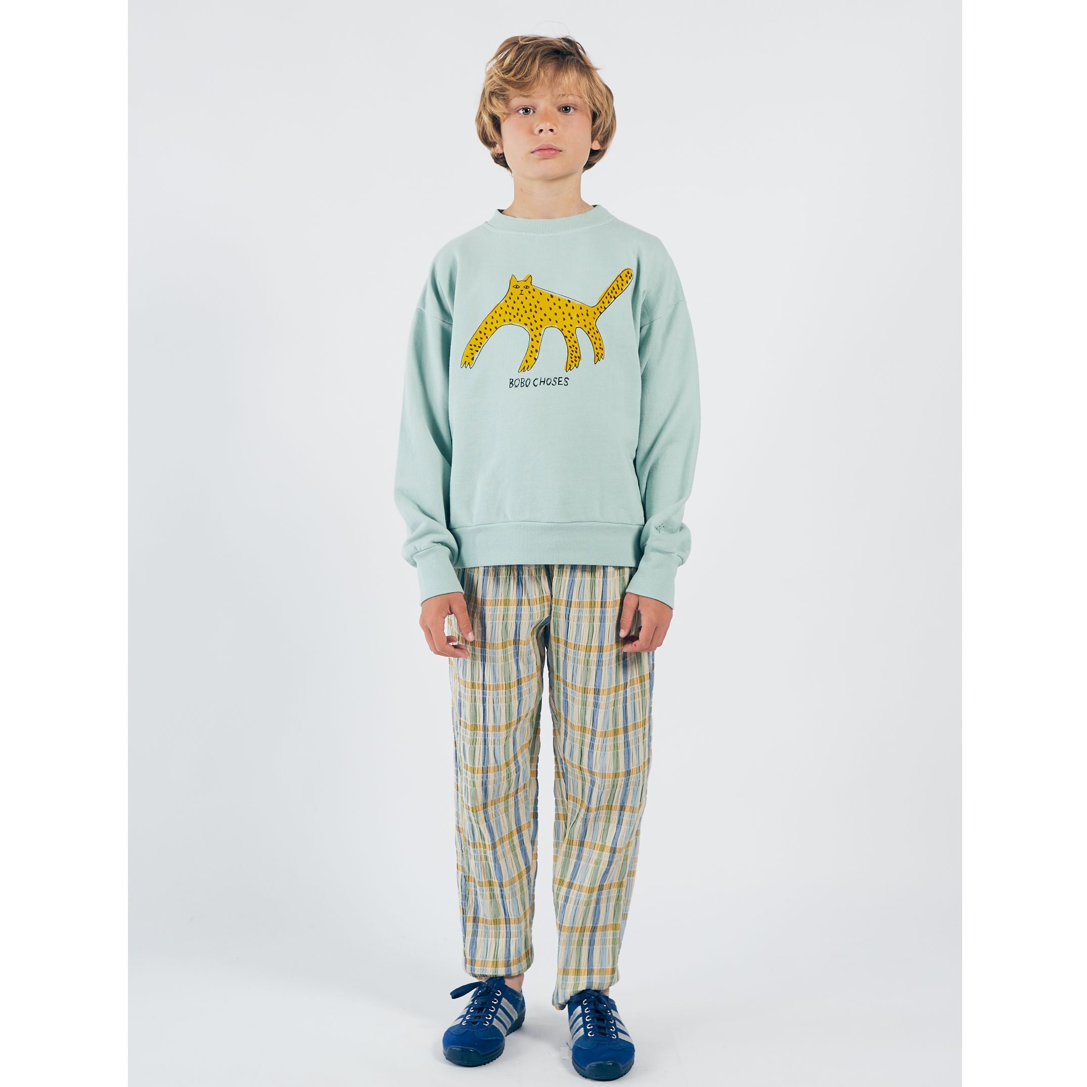 BOBO CHOSES Kids Leopard Sweatshirt Mom Loves Me Children Boutique