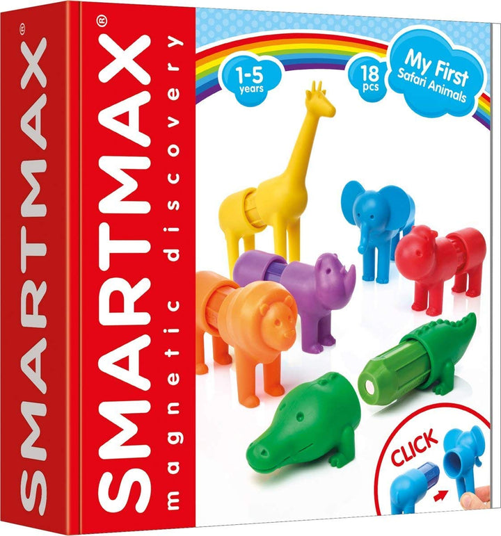 >SMART Games SmartMax My First Safari Animals STEM Magnetic Discovery Building Set