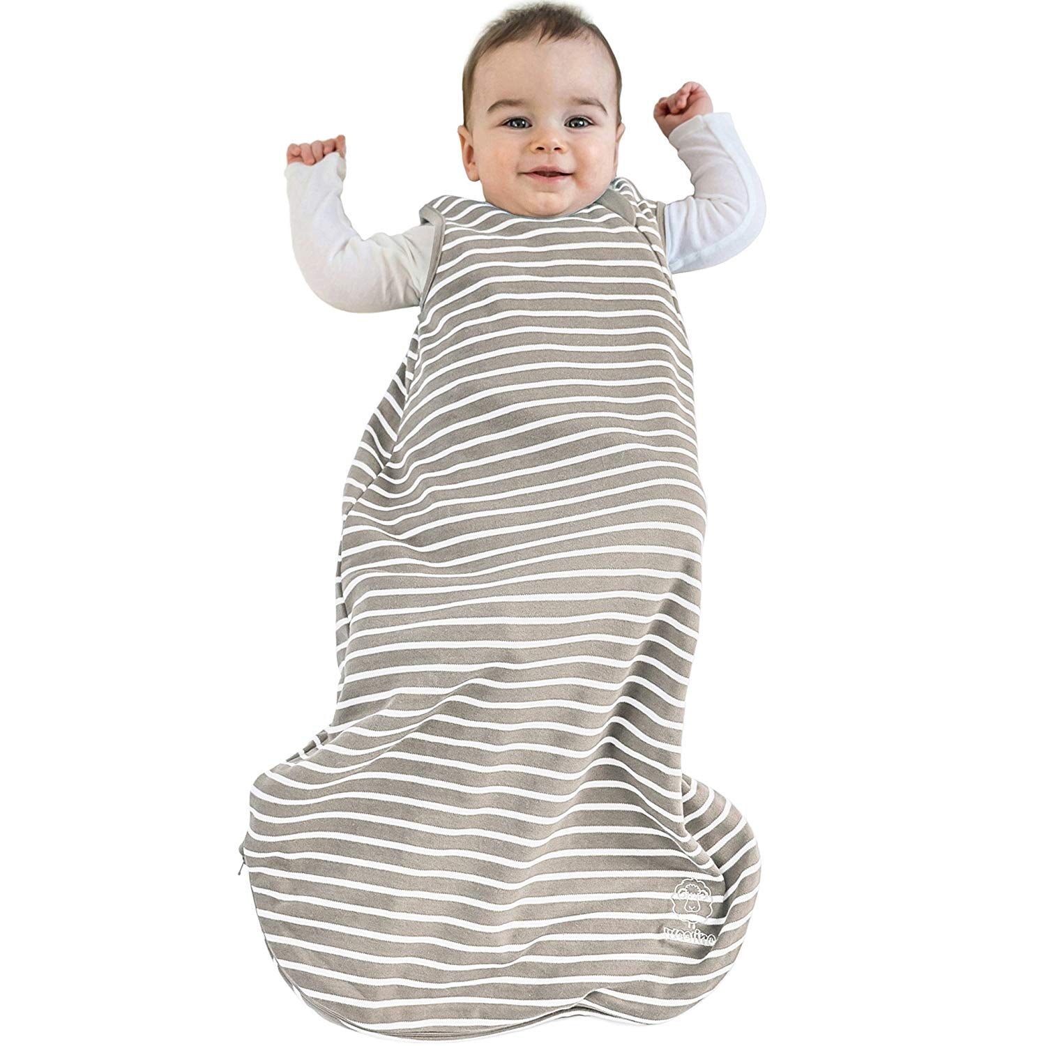Woolino 4 Season BASIC Merino Wool Baby Sleep Bag in Birch Gray