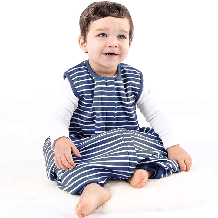 Woolino Merino Wool 4 Season Baby Sleep Bag with FEET opening in Navy Blue