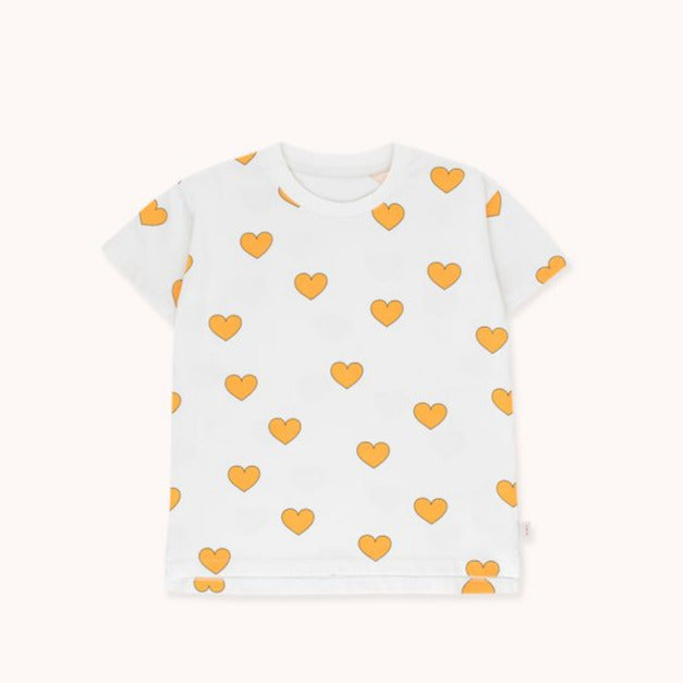 TINYCOTTONS Kids "Hearts" TEE in off-white/yellow 028