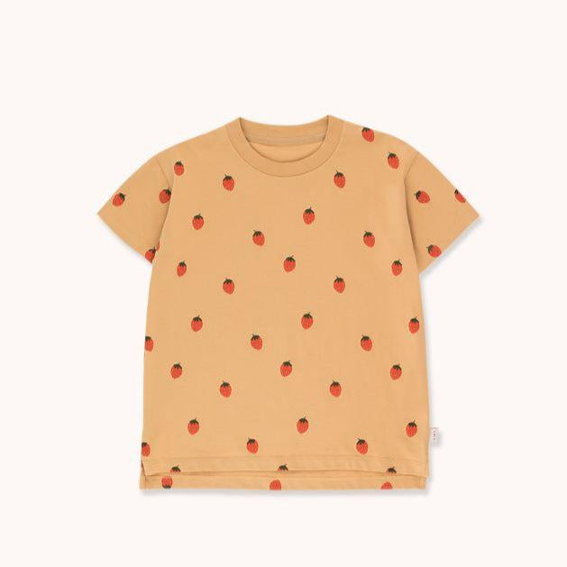 TINYCOTTONS Kids STRAWBERRIES TEE in toffee/red 021