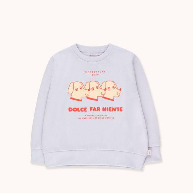 TINYCOTTONS Kids "DFN DOGS" SWEATSHIRT in light lilac/red 116