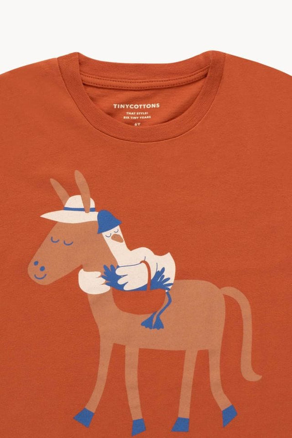 TINYCOTTONS Kids MY DONKEY FRIEND TEE in Tawny/Light Brown