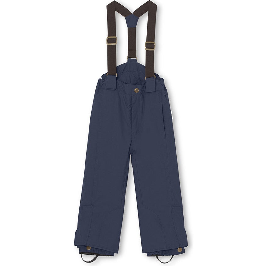 MINI A TURE Kids Witte Waterproof Snow Ski Pants - Blue Nights