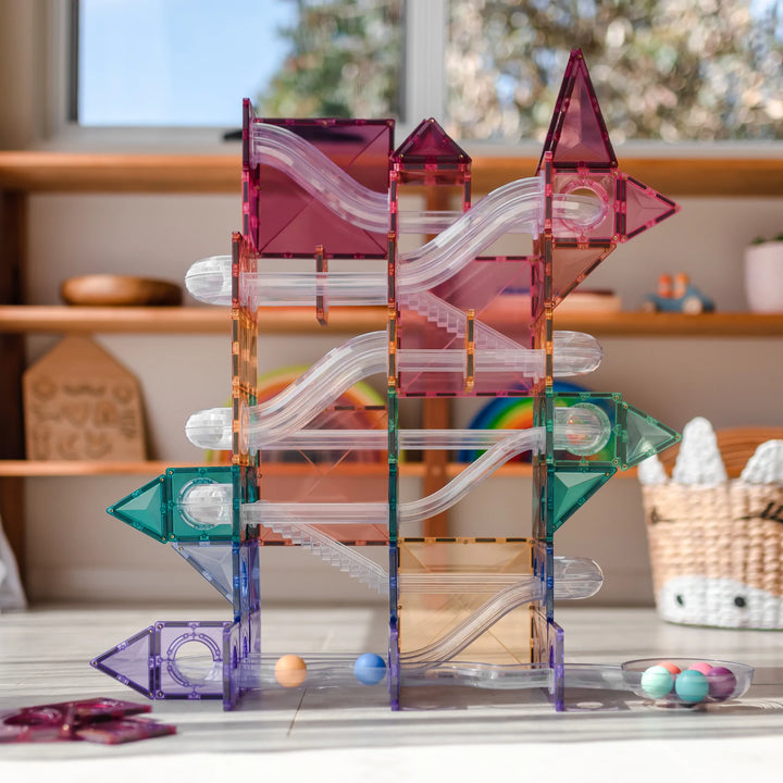 CONNETIX Pastel Tiles - 106 Pieces Ball Run
