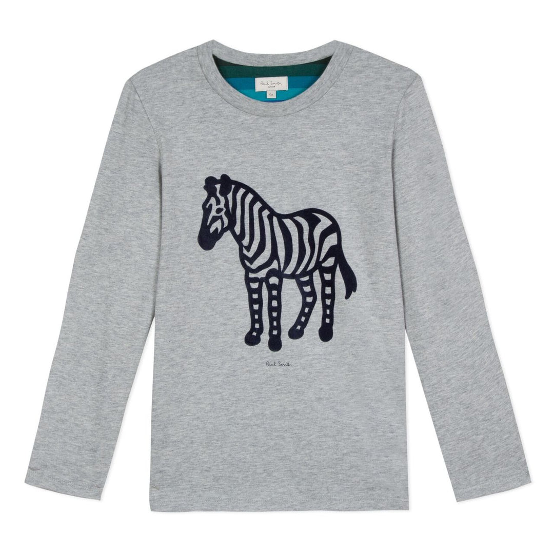Paul Smith Long Sleeve Zebra Top Grey